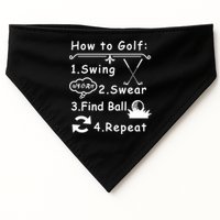 How To Golf Funny USA-Made Doggie Bandana