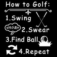 How To Golf Funny USA-Made Doggie Bandana