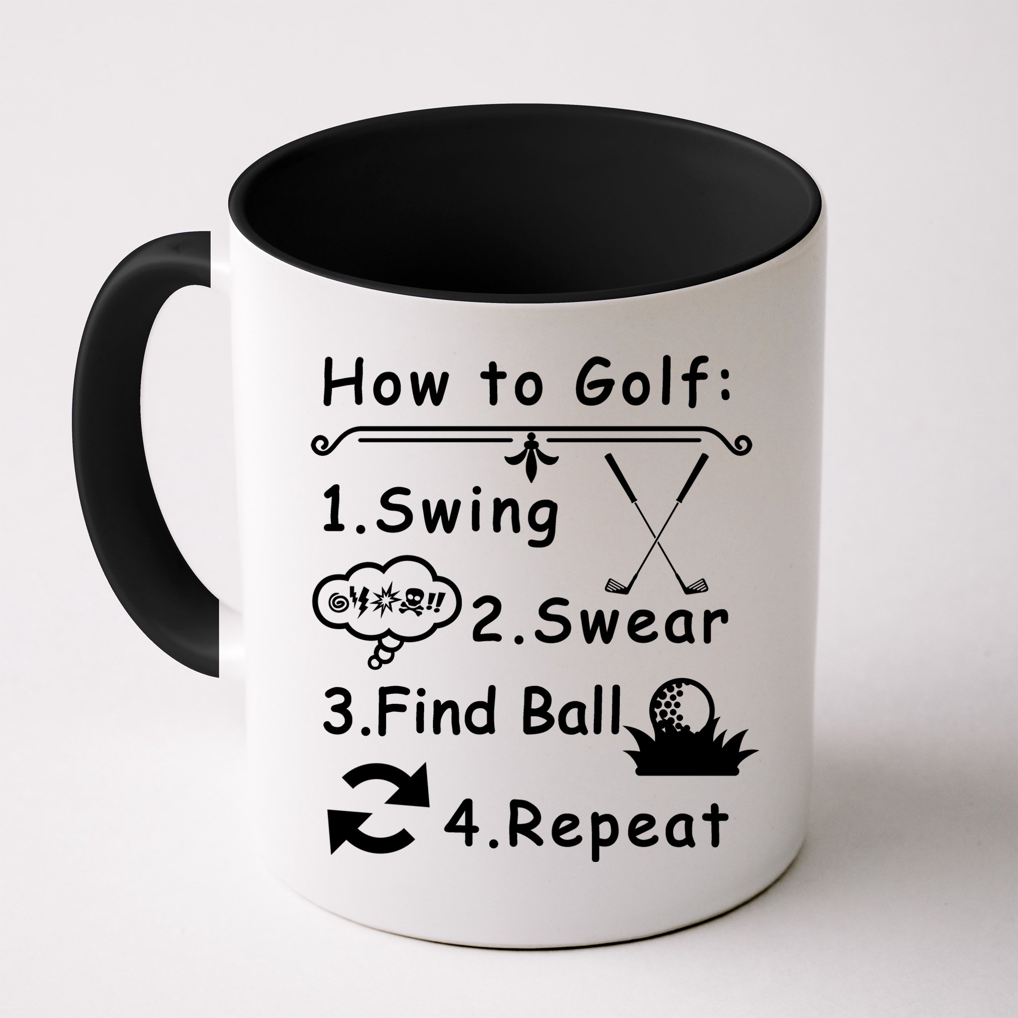 How To Golf Funny Mug