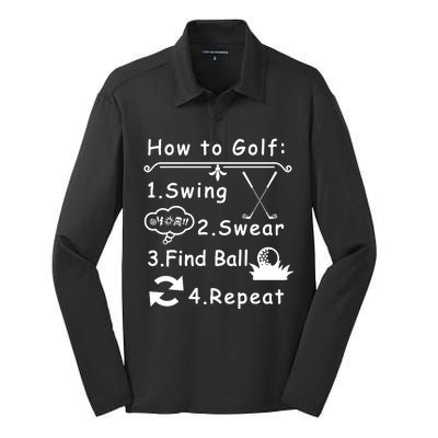 How To Golf Funny Silk Touch Performance Long Sleeve Polo