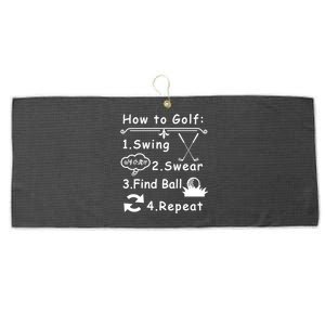 How To Golf Funny Large Microfiber Waffle Golf Towel