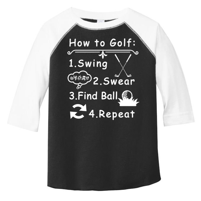 How To Golf Funny Toddler Fine Jersey T-Shirt