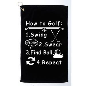 How To Golf Funny Platinum Collection Golf Towel