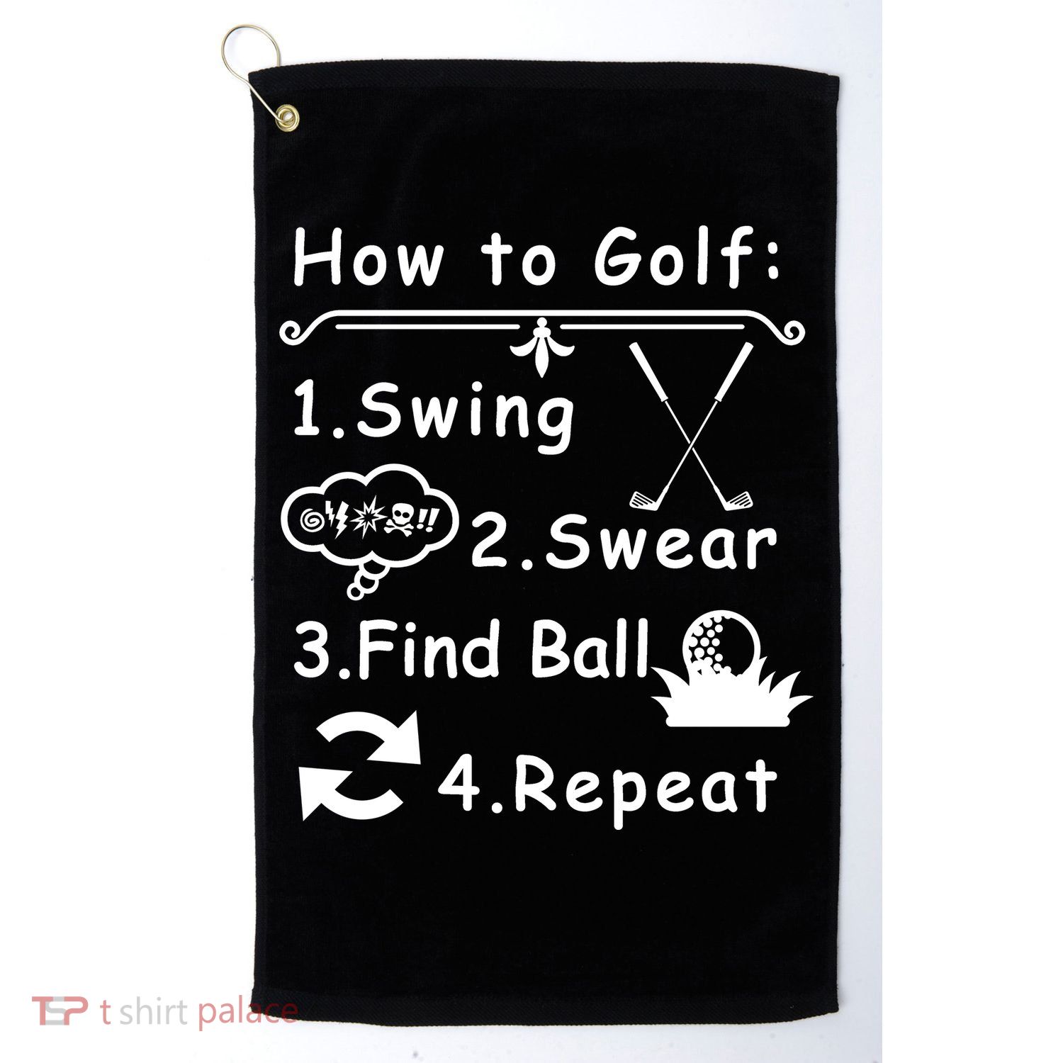 How To Golf Funny Platinum Collection Golf Towel