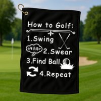 How To Golf Funny Golf Towel
