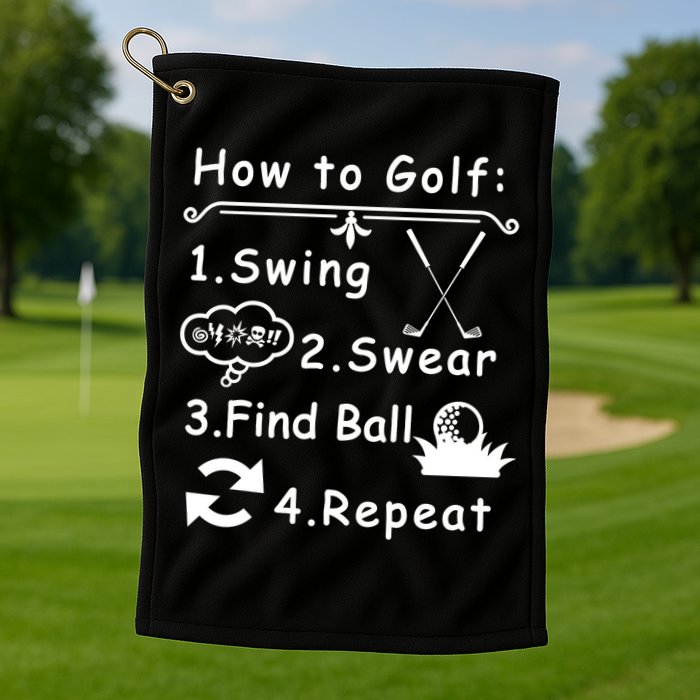 How To Golf Funny Golf Towel