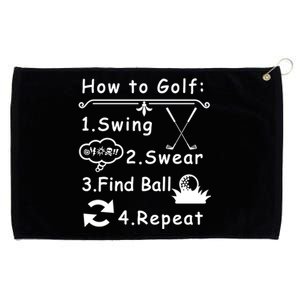 How To Golf Funny Grommeted Golf Towel