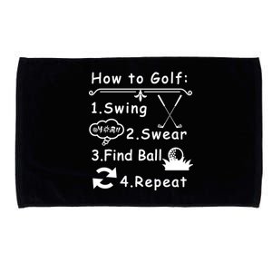 How To Golf Funny Microfiber Hand Towel