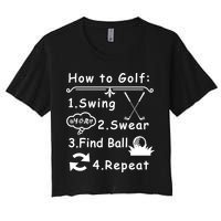How To Golf Funny Women's Crop Top Tee