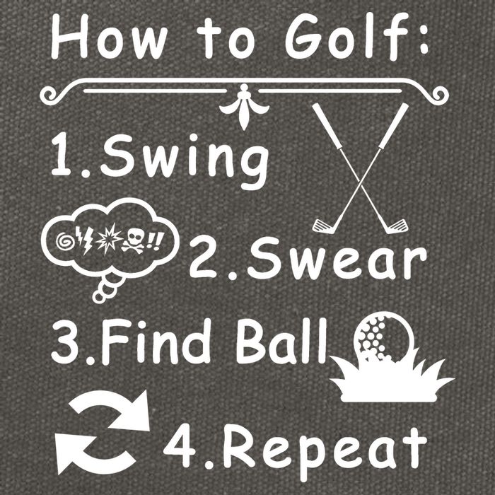 How To Golf Funny Cotton Canvas Backpack