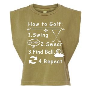 How To Golf Funny Garment-Dyed Women's Muscle Tee