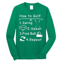 How To Golf Funny Long Sleeve Shirt