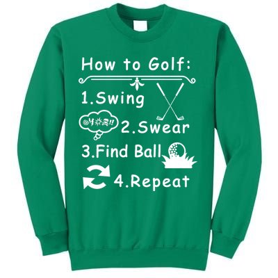 How To Golf Funny Sweatshirt