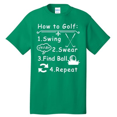 How To Golf Funny Tall T-Shirt