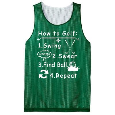 How To Golf Funny Mesh Reversible Basketball Jersey Tank