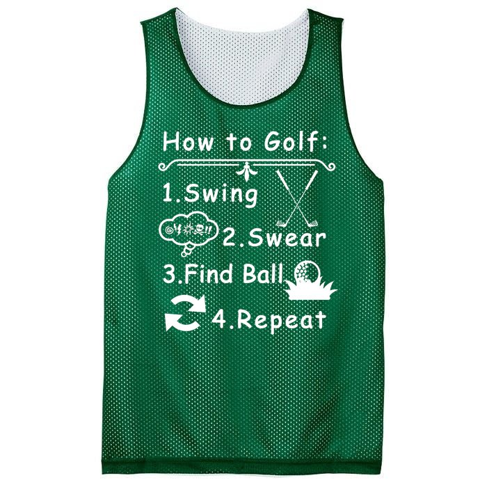 How To Golf Funny Mesh Reversible Basketball Jersey Tank