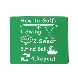 How To Golf Funny Mousepad