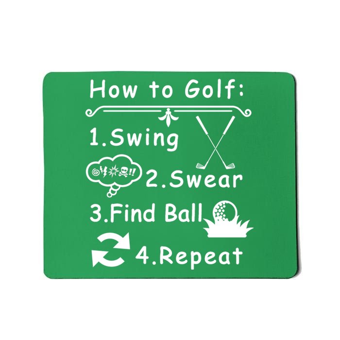 How To Golf Funny Mousepad