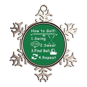 How To Golf Funny Metallic Star Ornament