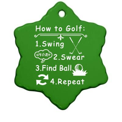 How To Golf Funny Ceramic Star Ornament