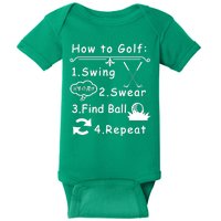 How To Golf Funny Baby Bodysuit