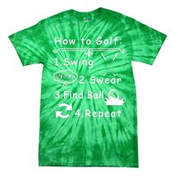 How To Golf Funny Tie-Dye T-Shirt