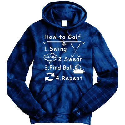 How To Golf Funny Tie Dye Hoodie