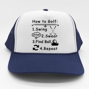 How To Golf Funny Trucker Hat