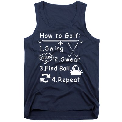 How To Golf Funny Tank Top