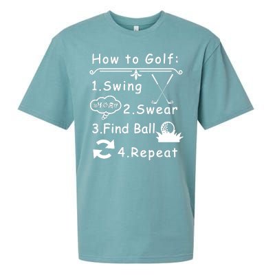 How To Golf Funny Sueded Cloud Jersey T-Shirt