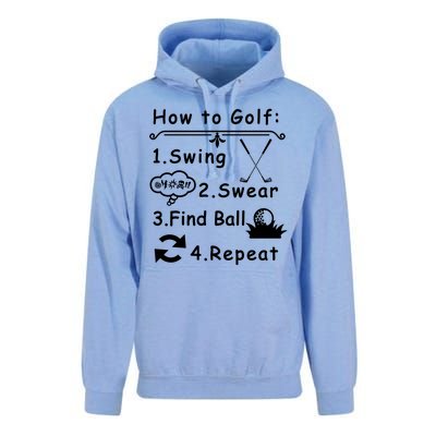 How To Golf Funny Unisex Surf Hoodie