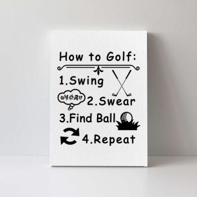 How To Golf Funny Canvas