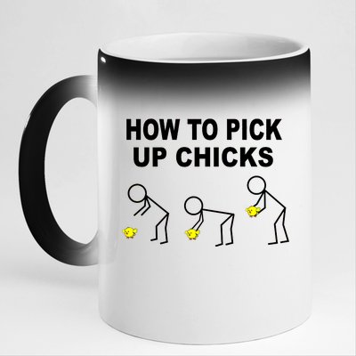 How To Pick Up Chicks 11oz Black Color Changing Mug