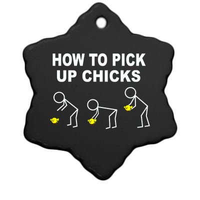 How To Pick Up Chicks Ceramic Star Ornament