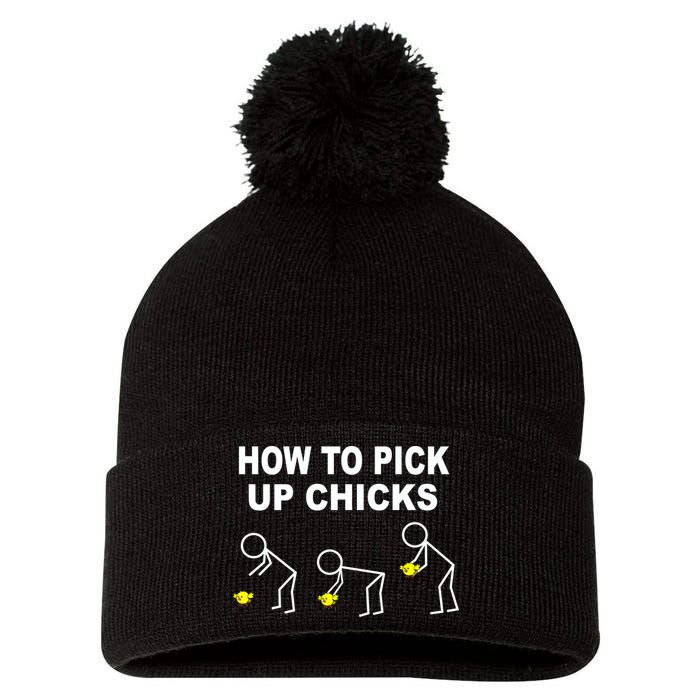 How To Pick Up Chicks Pom Pom 12in Knit Beanie