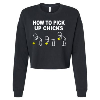 How To Pick Up Chicks Cropped Pullover Crew
