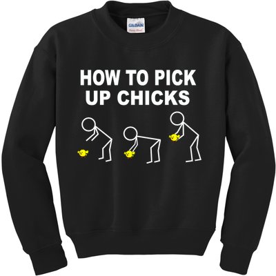 How To Pick Up Chicks Kids Sweatshirt