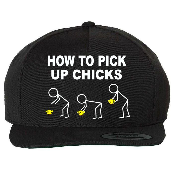 How To Pick Up Chicks Wool Snapback Cap