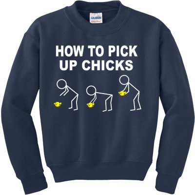 How To Pick Up Chicks Kids Sweatshirt