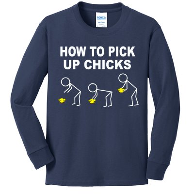 How To Pick Up Chicks Kids Long Sleeve Shirt