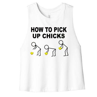 How To Pick Up Chicks Women's Racerback Cropped Tank