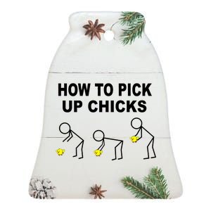 How To Pick Up Chicks Ceramic Bell Ornament