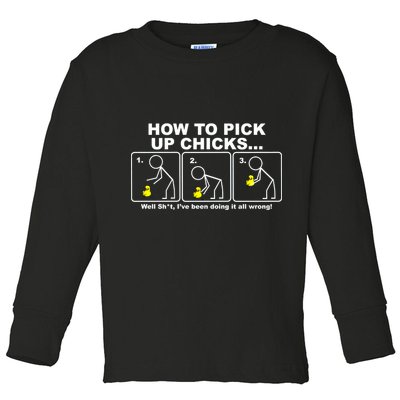 How To Pick Up Doing It Wrong Toddler Long Sleeve Shirt