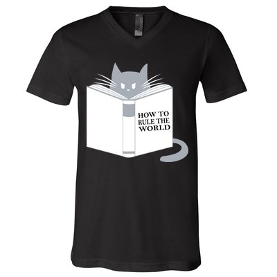 How To Rule The World Cat V-Neck T-Shirt