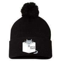 How To Rule The World Cat Pom Pom 12in Knit Beanie