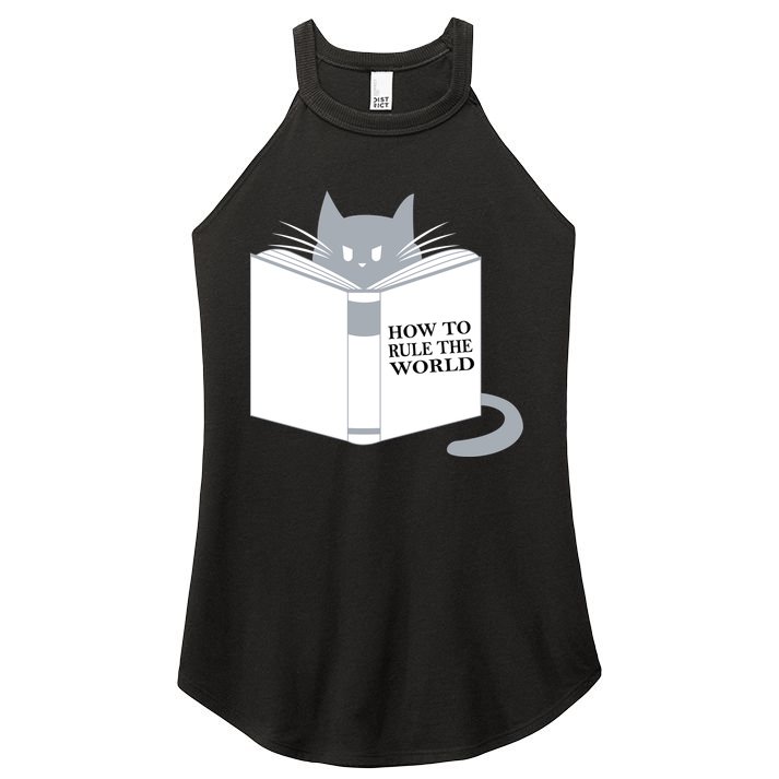 How To Rule The World Cat Women's Perfect Tri Rocker Tank