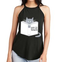 How To Rule The World Cat Women's Perfect Tri Rocker Tank