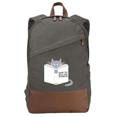How To Rule The World Cat Cotton Canvas Backpack