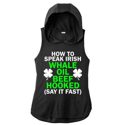 How To Speak Irish Ladies PosiCharge Tri-Blend Wicking Draft Hoodie Tank