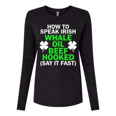 How To Speak Irish Womens Cotton Relaxed Long Sleeve T-Shirt